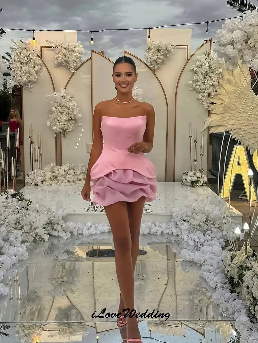 Thumbnail: Strapless Mini A-Line Homecoming Dress