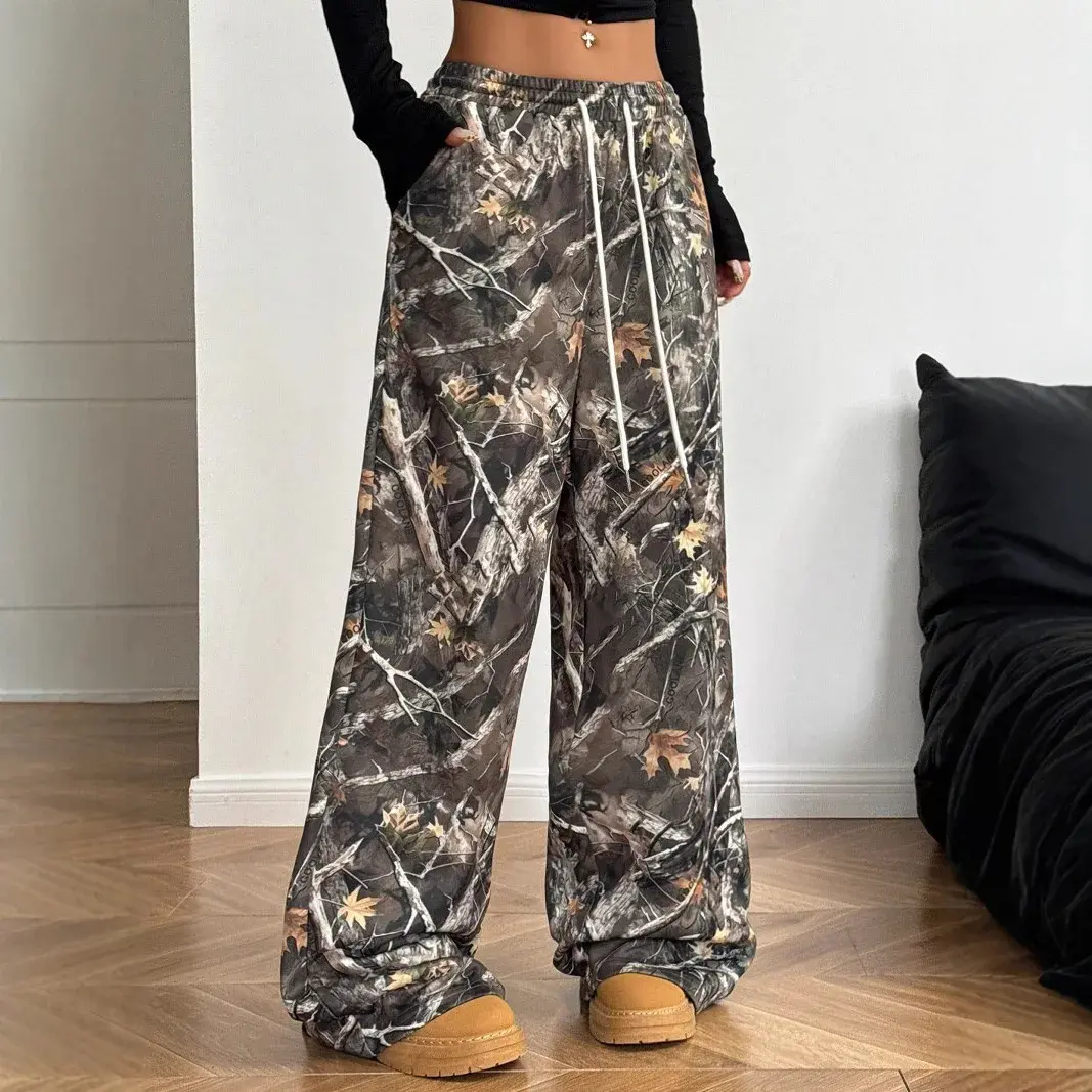 Camouflage Loose Wide Leg Pants