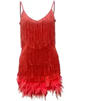 Thumbnail: Luxury Tassel Fringed Bodycon Party Dress