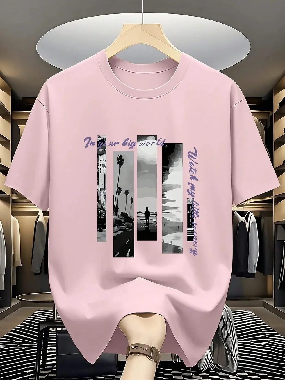 Thumbnail: Landscape Letter Print T-Shirt