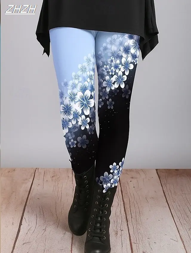 Thumbnail: Ethnic Style Graphic Floral Leggings