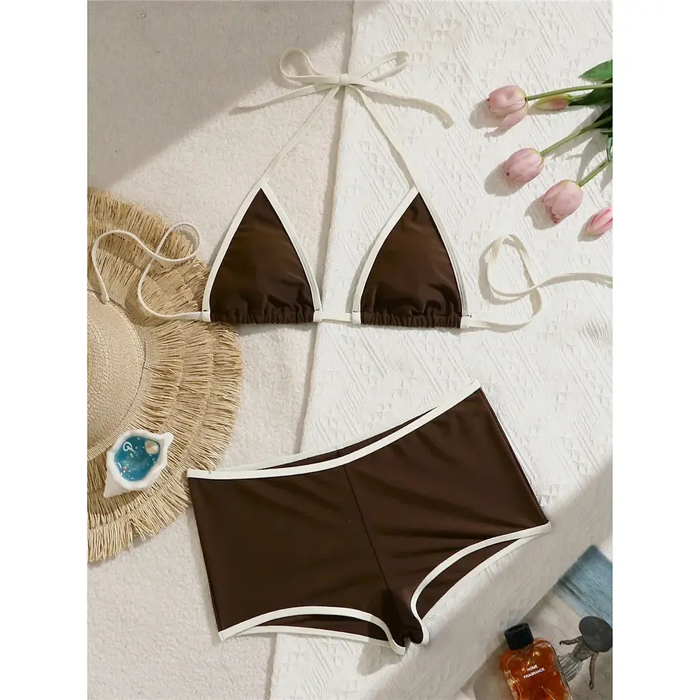Thumbnail: Splicing Halter Shorts Bikini