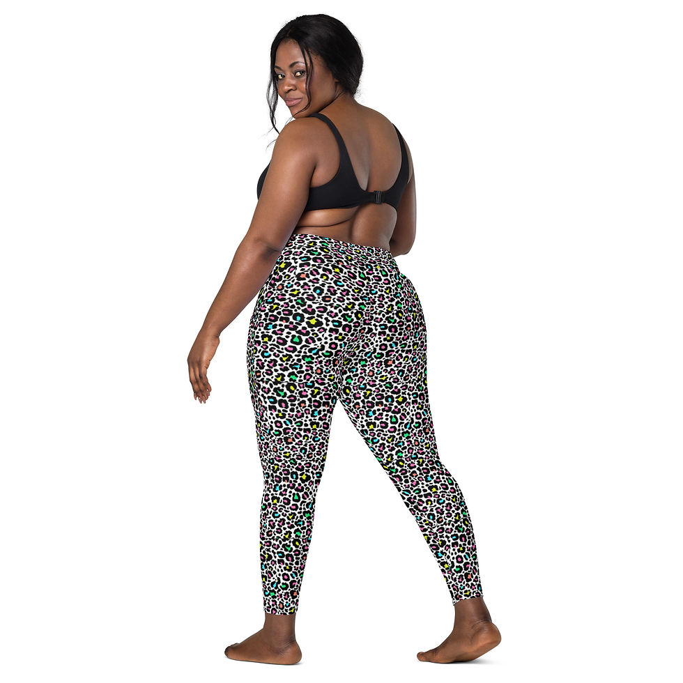 Thumbnail: Leopard Print leggings with pockets - Plus