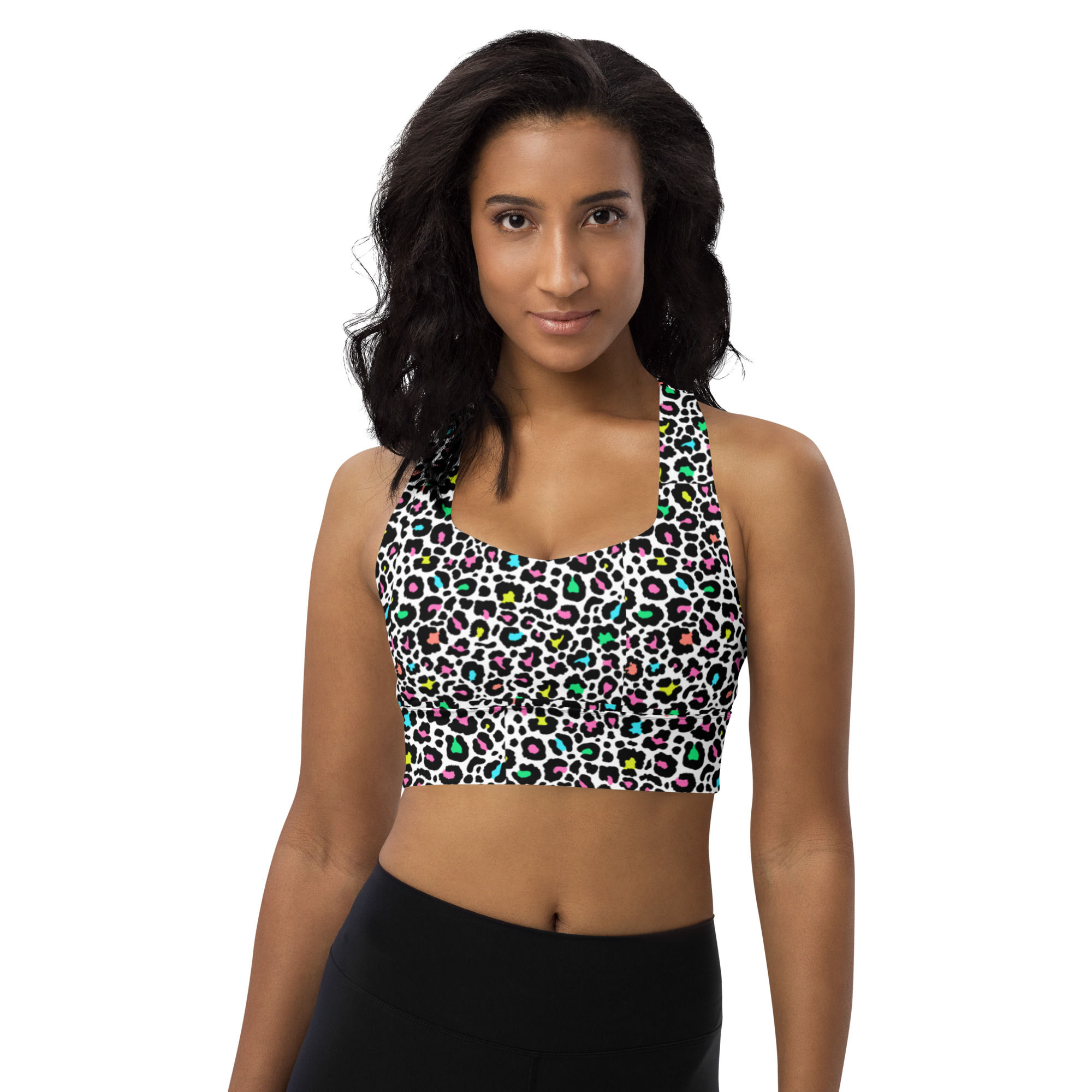 Leopard print sports bra