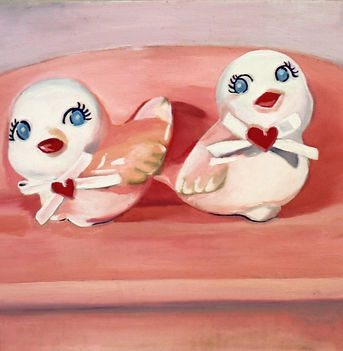 Too sweet 8_ x 8_ oil on wood panel