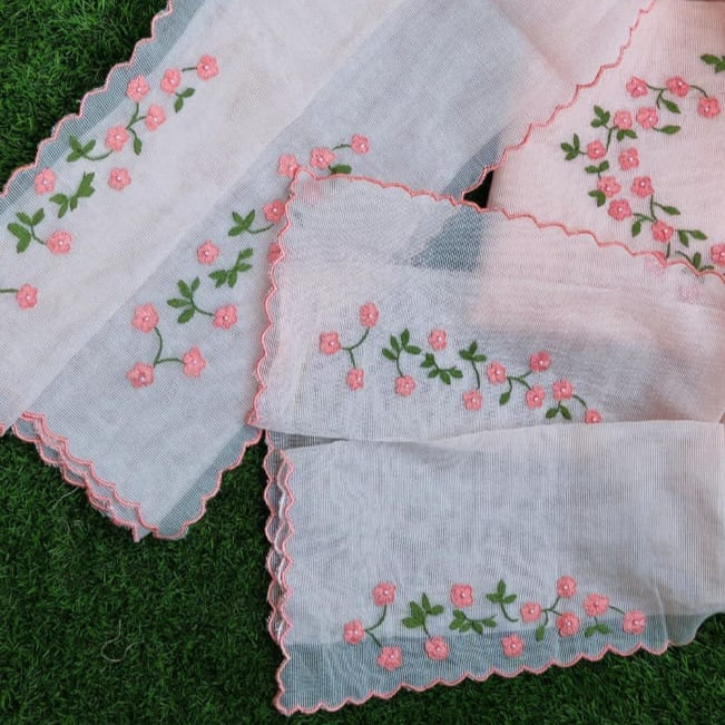 Thumbnail: Traditional Handwork Top & Dupatta with fine scallop detailing