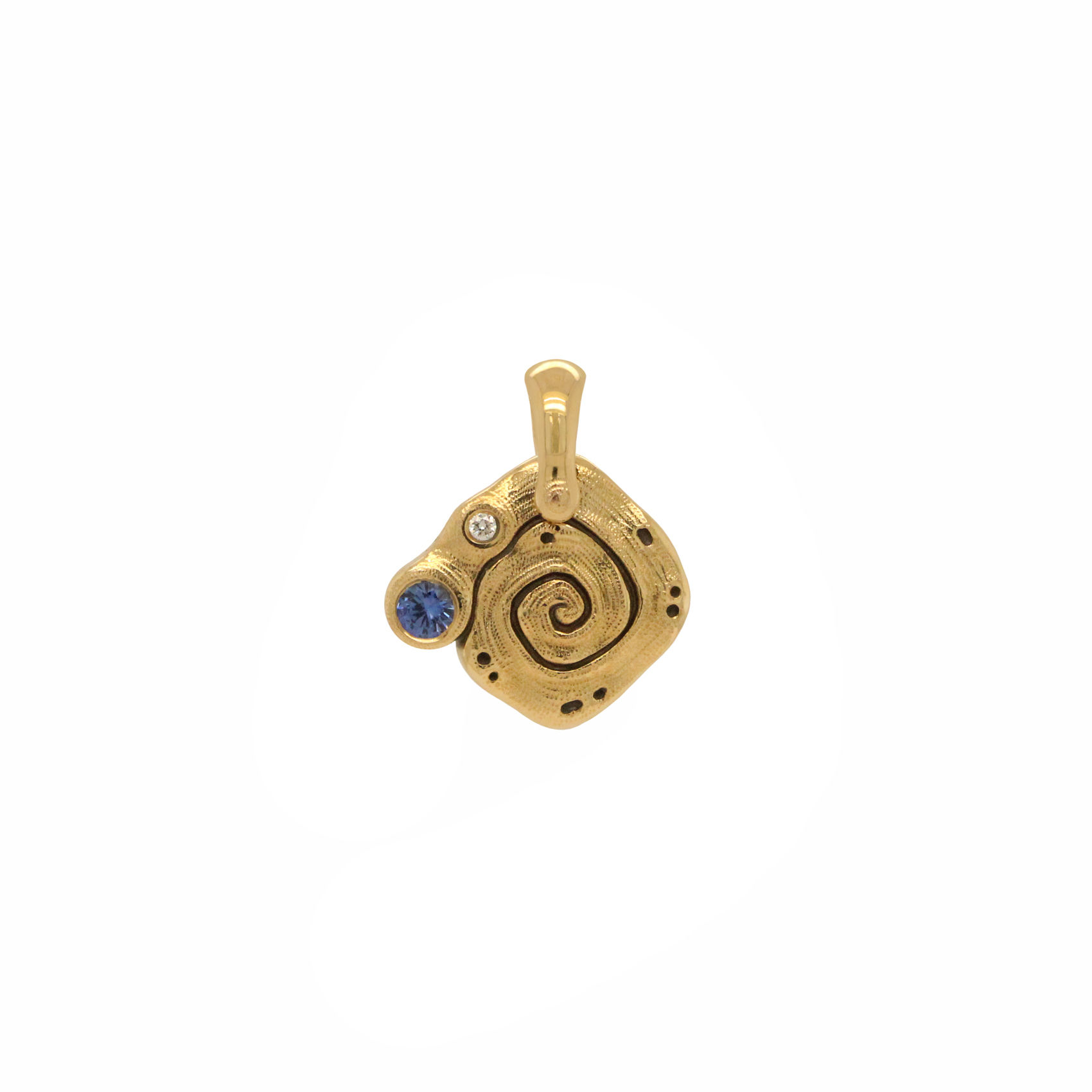 sapphire and diamond 'flora' pendant