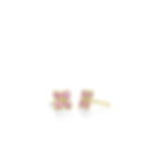 ruby 'floral' stud earrings