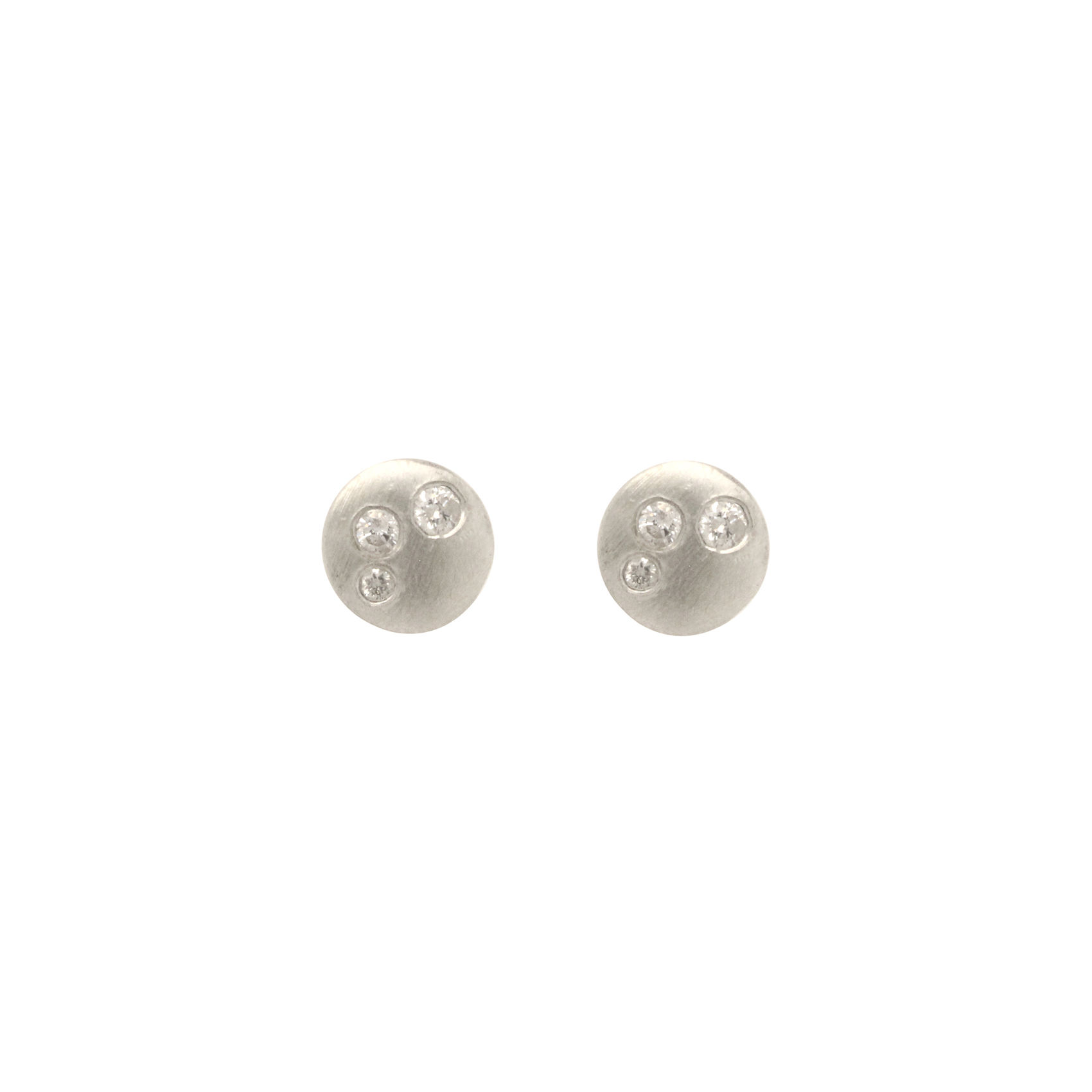 silver and diamond 'rachel' stud earrings