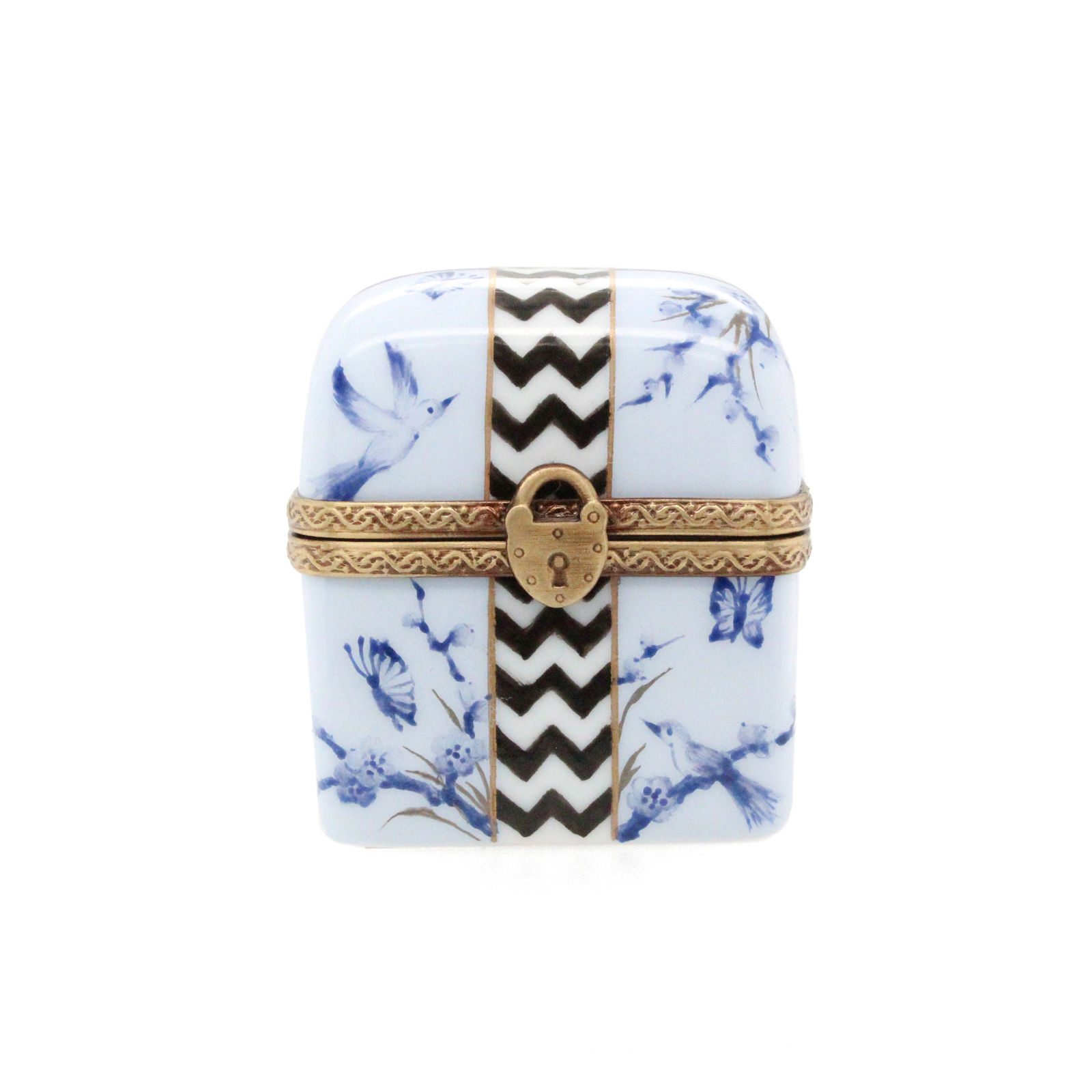 royal blue and geometric porcelain ring box