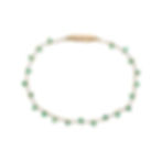 gold and emerald double studded bracelet