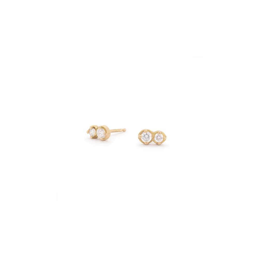 double diamond 'festival' stud earrings