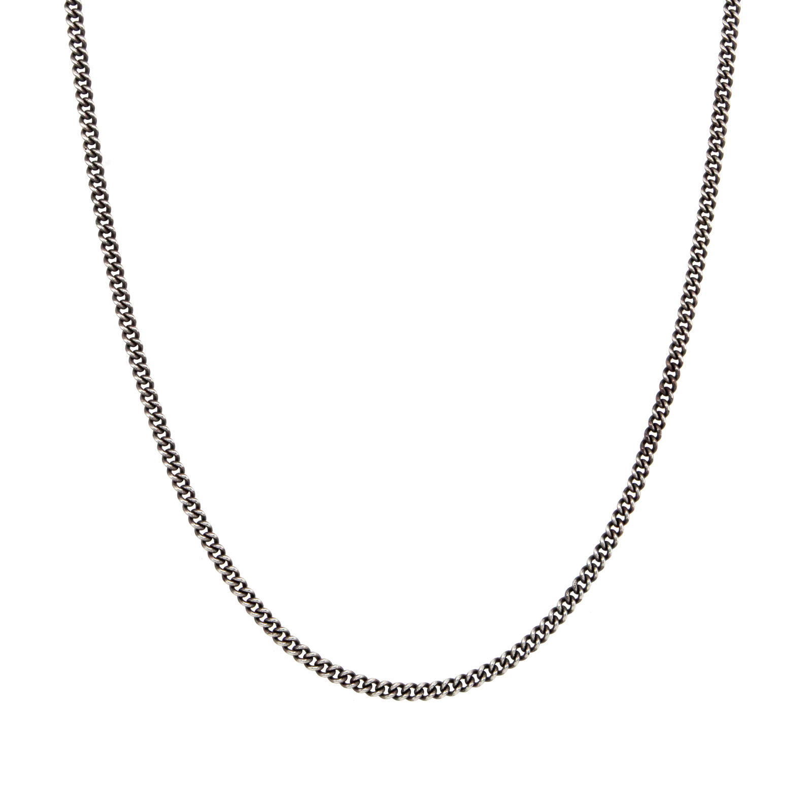 blackened silver 'liam' curb chain necklace