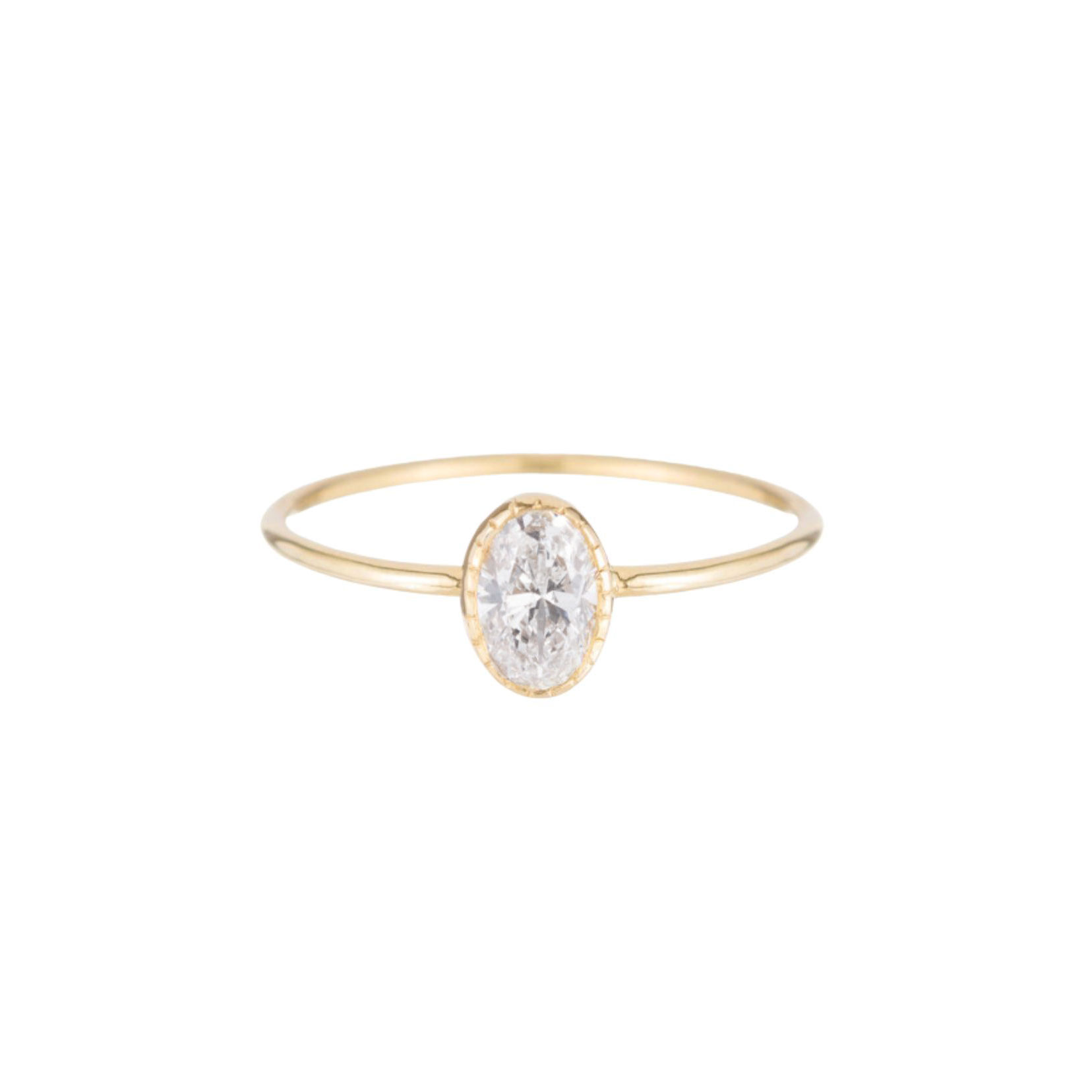 oval diamond 'wisp' ring
