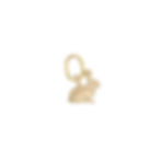 yellow gold baby bunny charm