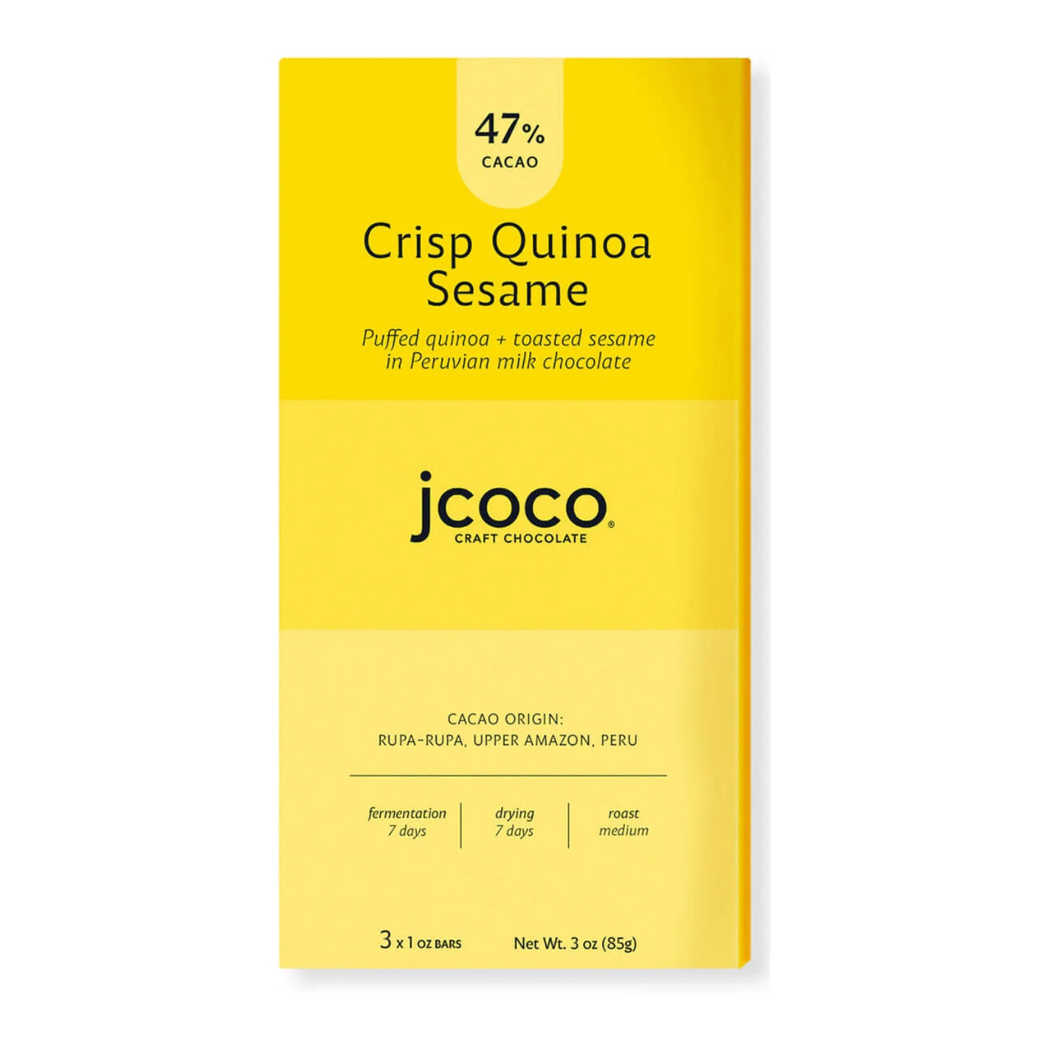Jcoco Crisp Quinoa Sesame Chocolate Bar