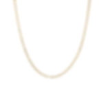 yellow gold rectangle link chain necklace