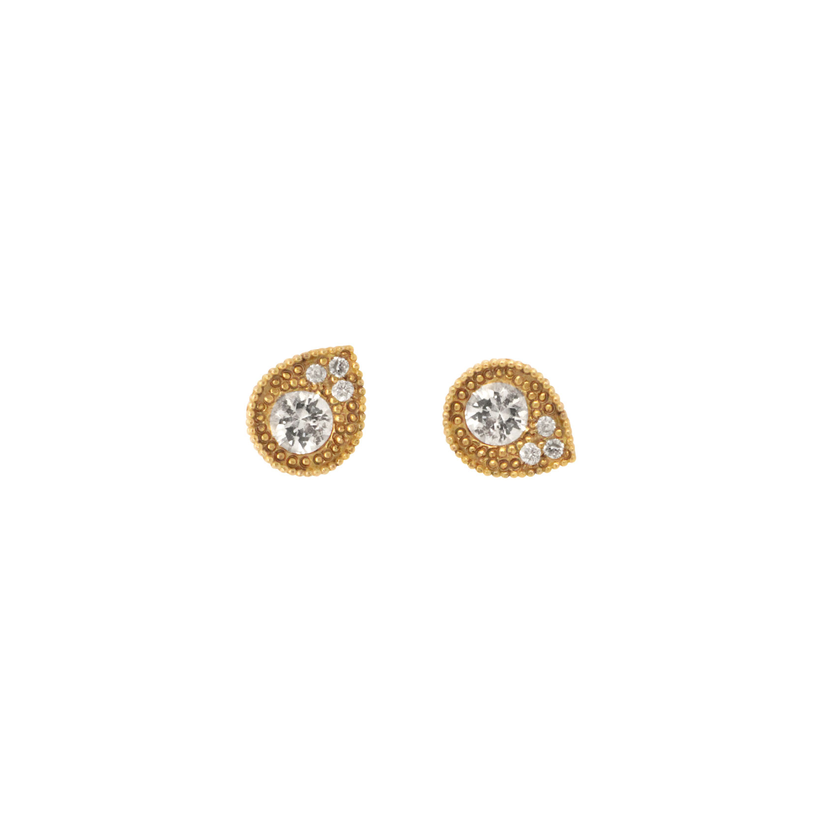 yellow gold and sapphire 'minn' stud earrings