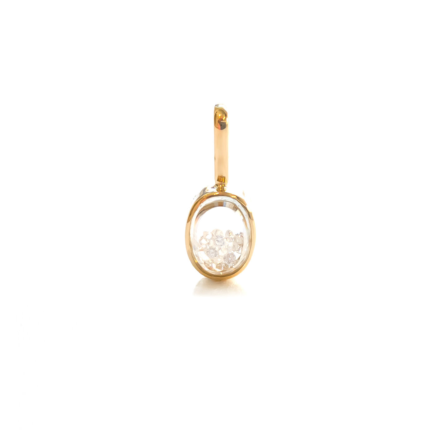diamond shaker 'oh' mini charm