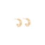 yellow gold chubby hoop earrings