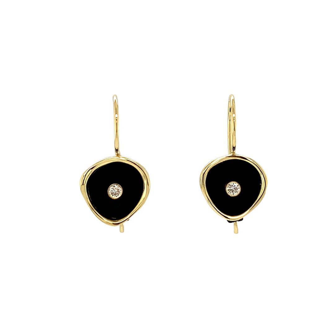 large two tone 'confluence' earrings