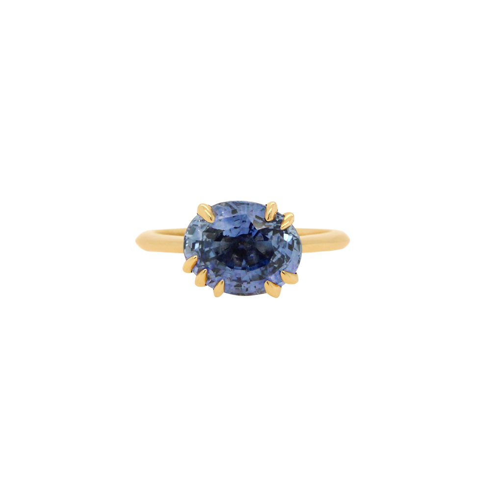 oval sapphire 'makhaira' ring
