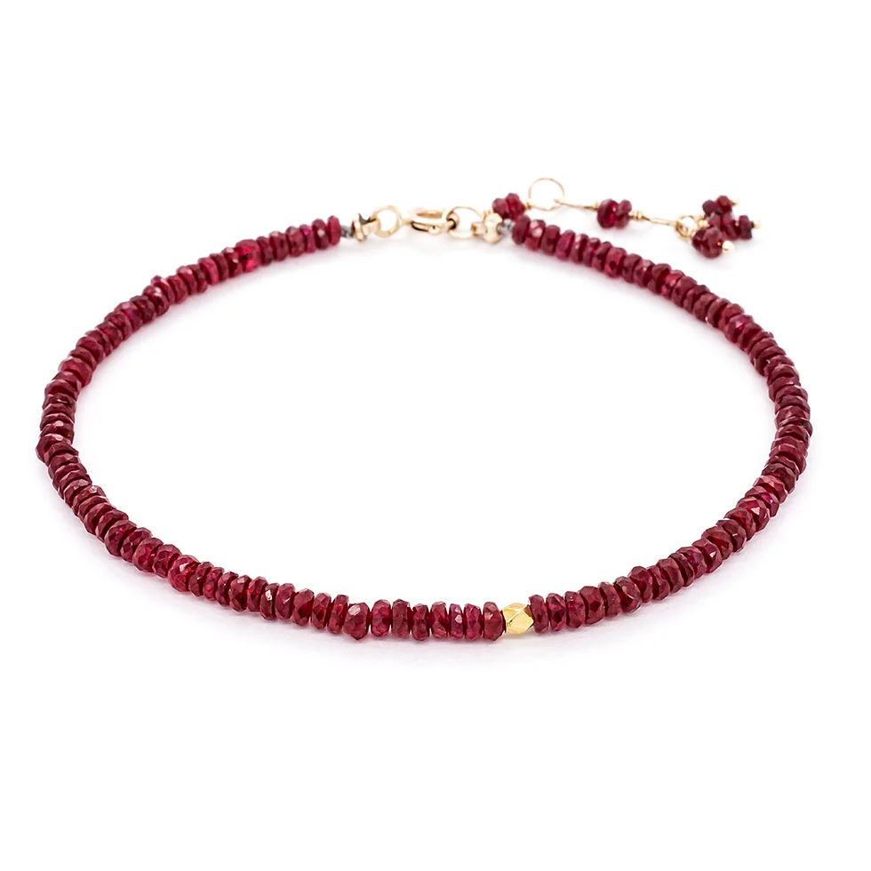 single 'wrap' ruby bracelet