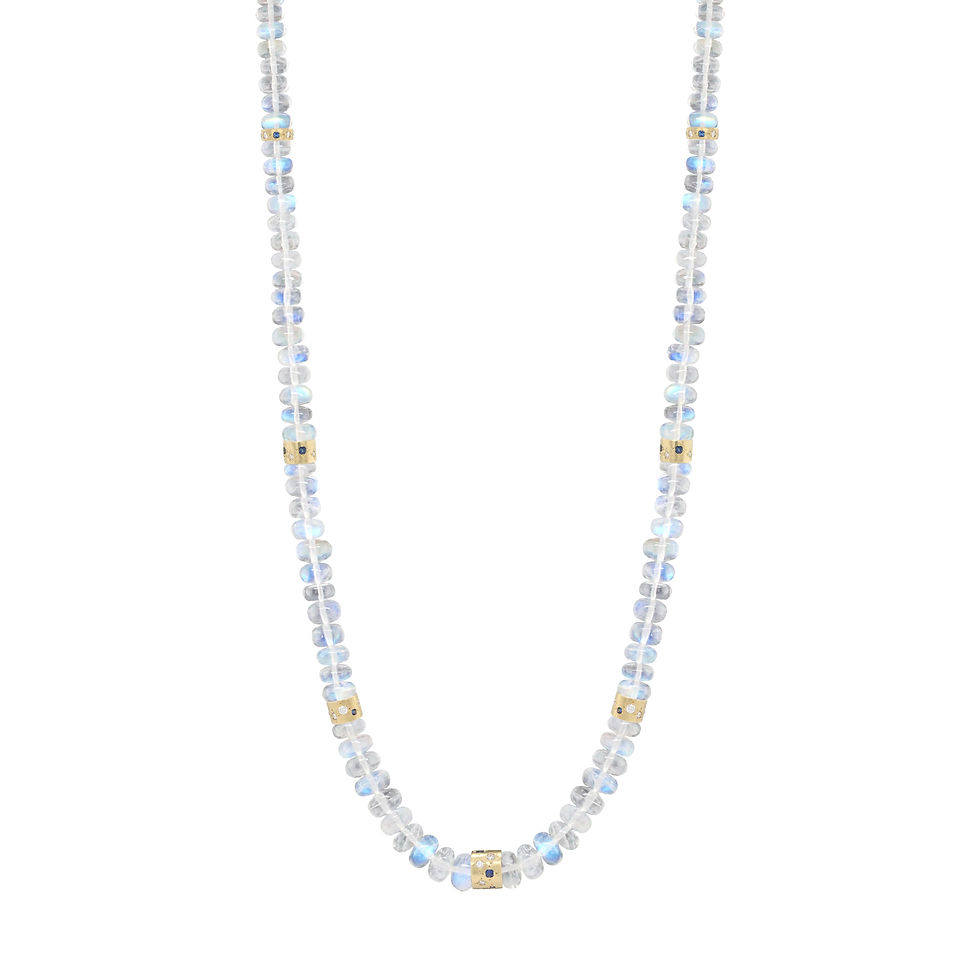 moonstone, diamond and sapphire necklace