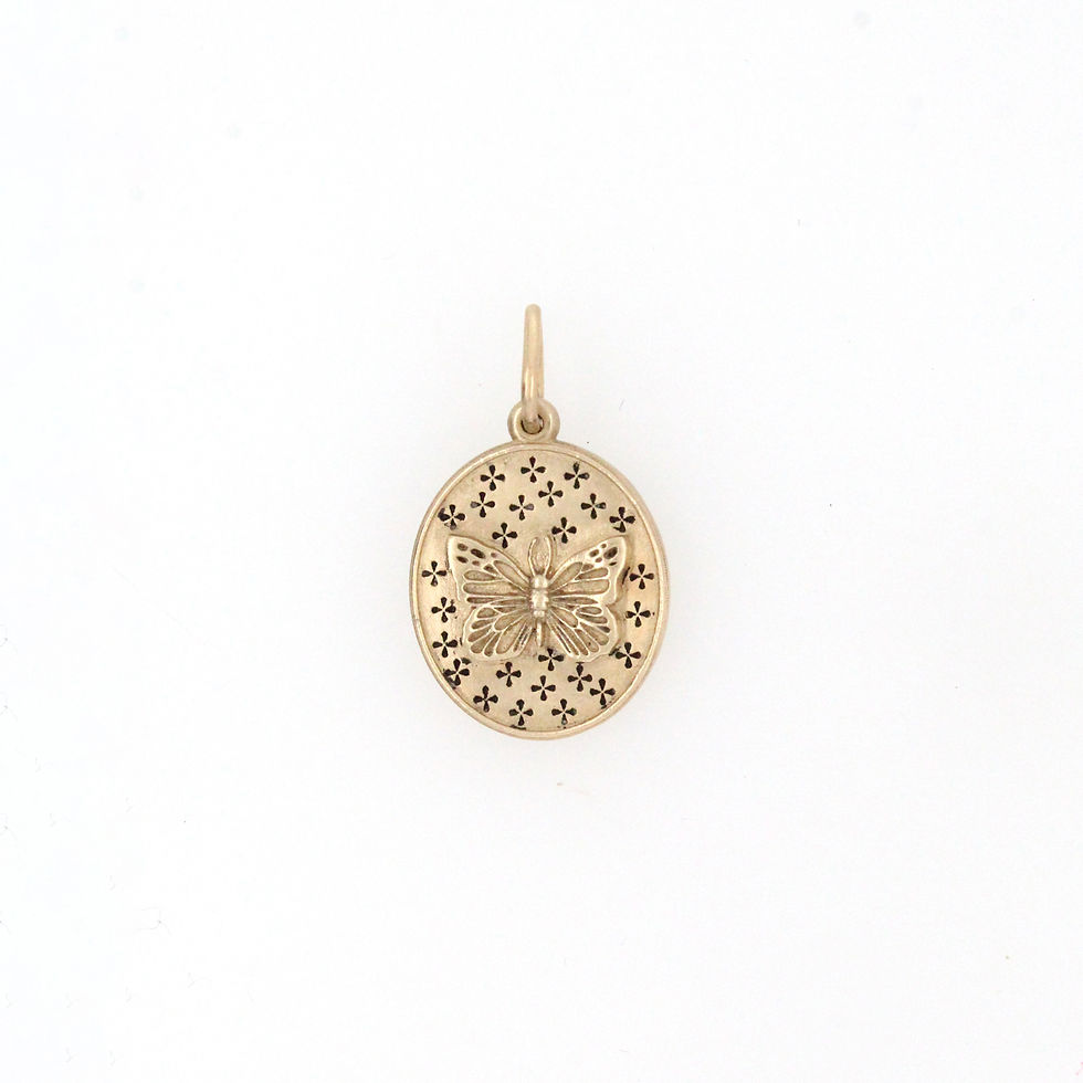 gold baby butterfly charm