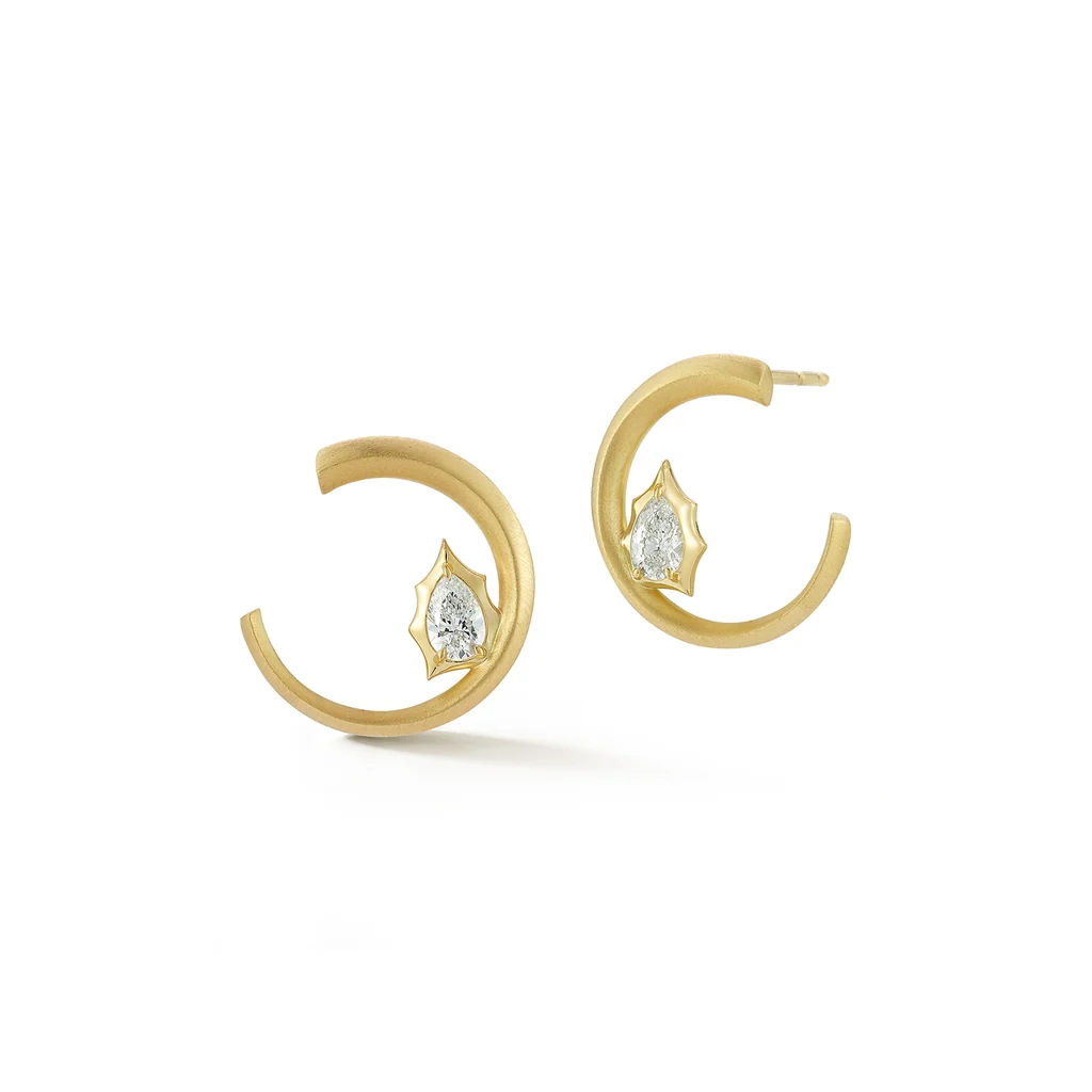 envoy solitaire hoop earrings