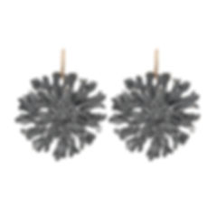 oxidized sterling silver 'lichen' earrings
