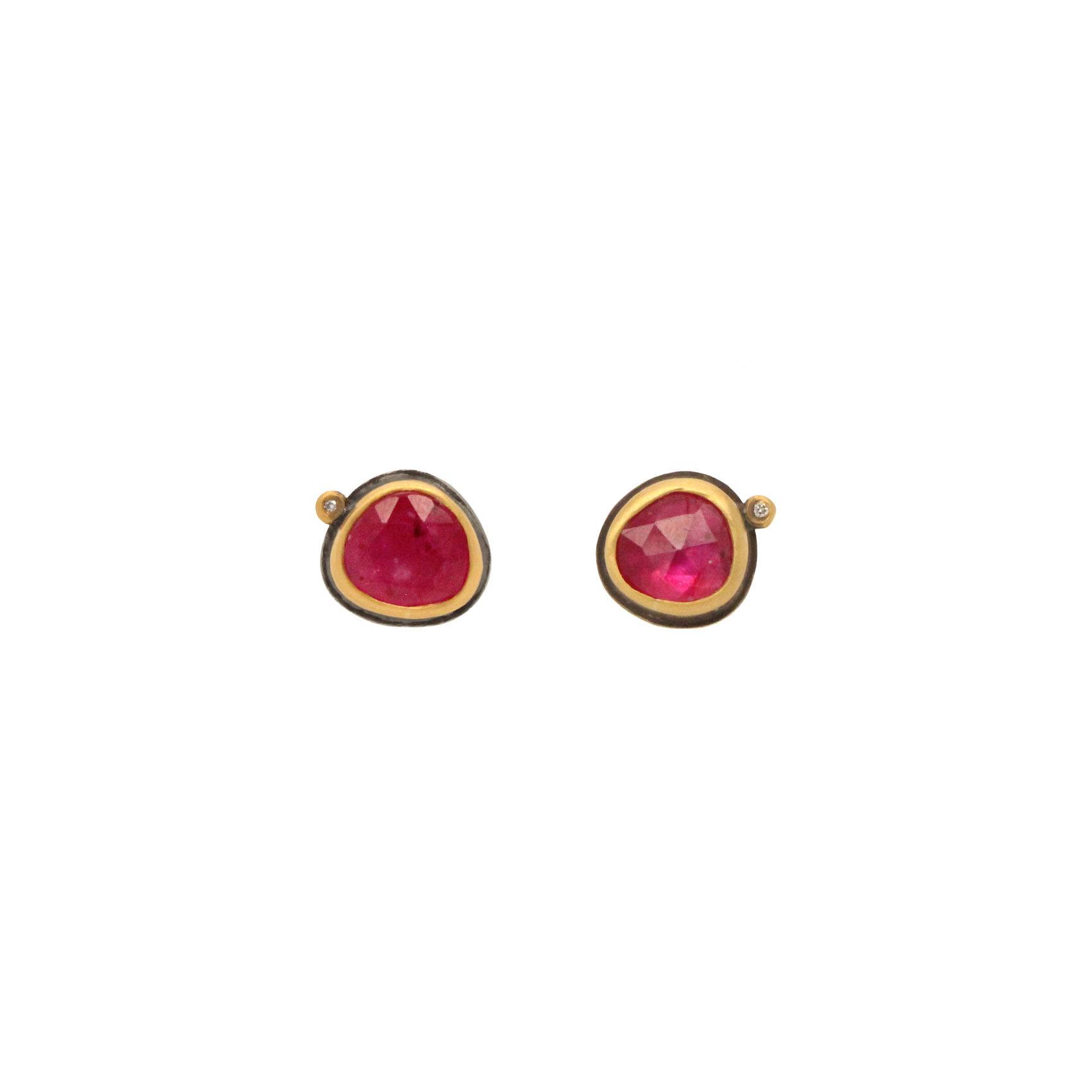 ruby stud earrings