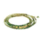 green tourmaline 'gold burst' wrap bracelet
