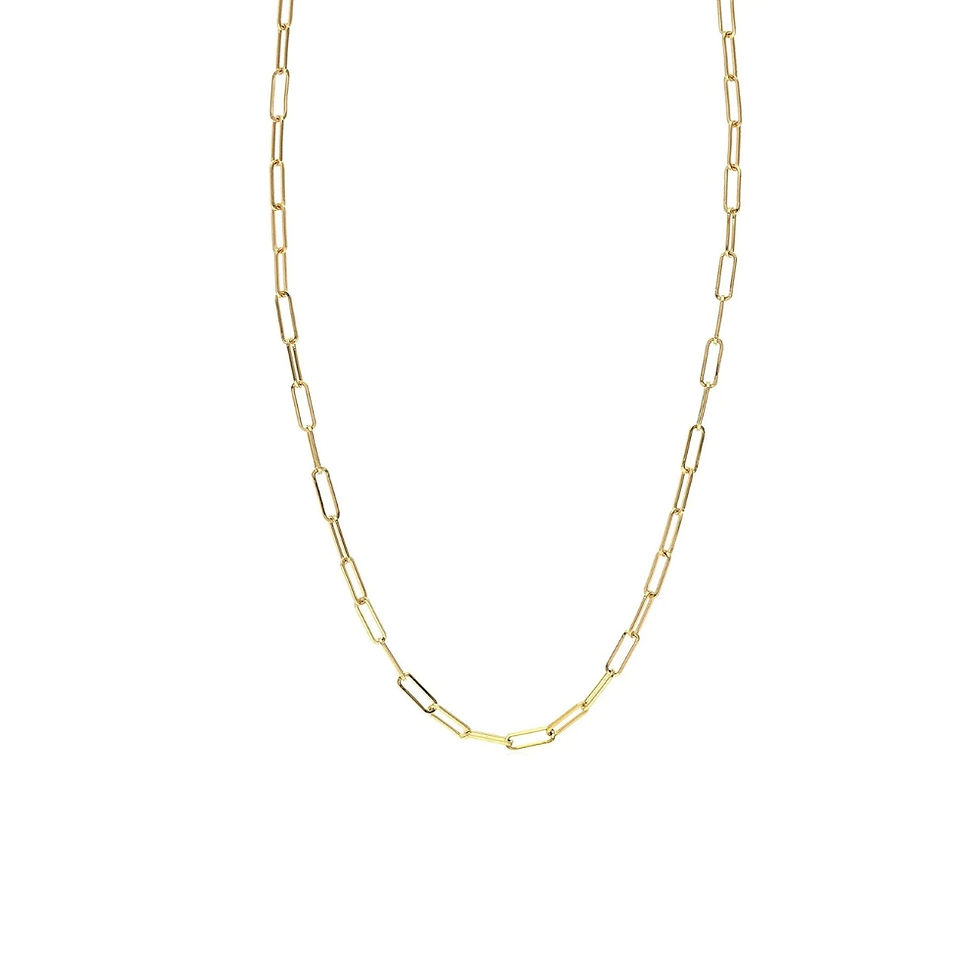 gold paperclip chain necklace