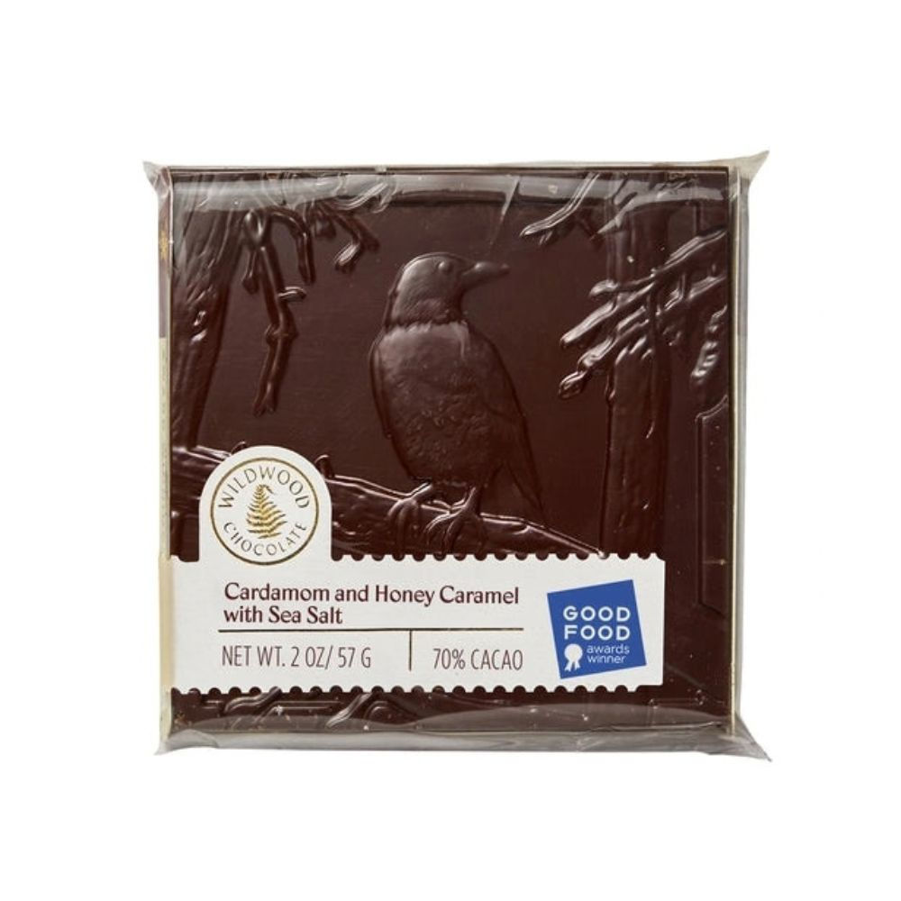 Wildwood Cardamom and Salted Honey Caramel Chocolate Bar