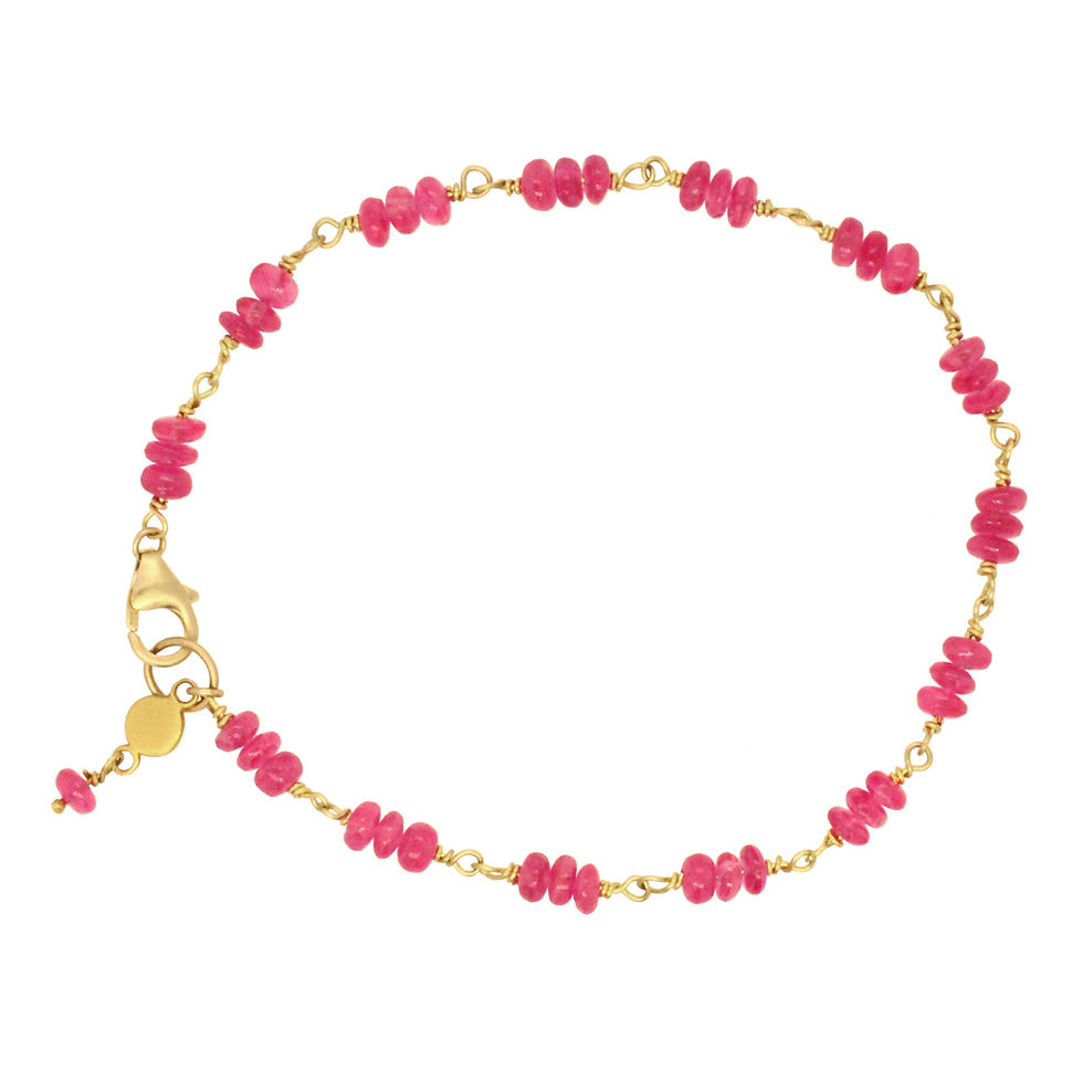 ruby bead bracelet