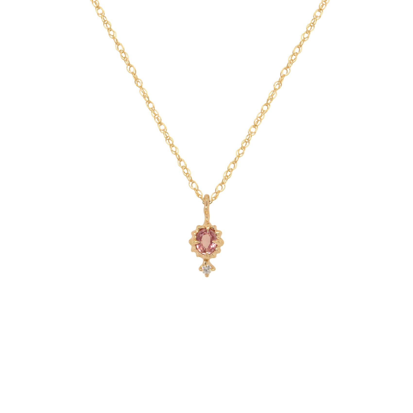 pink sapphire and diamond 'loun' necklace