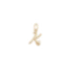 diamond initial letter K charm