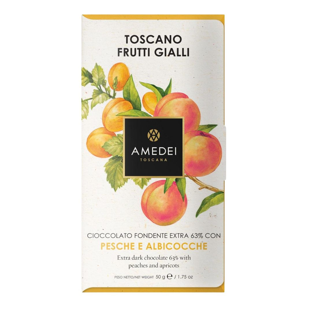 Amedei Toscano Blond Dark Chocolate with Peach and Apricot