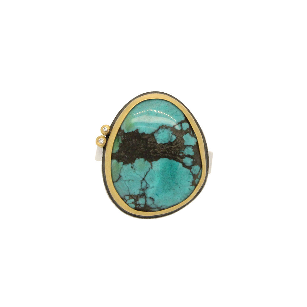 turquoise and diamond ring