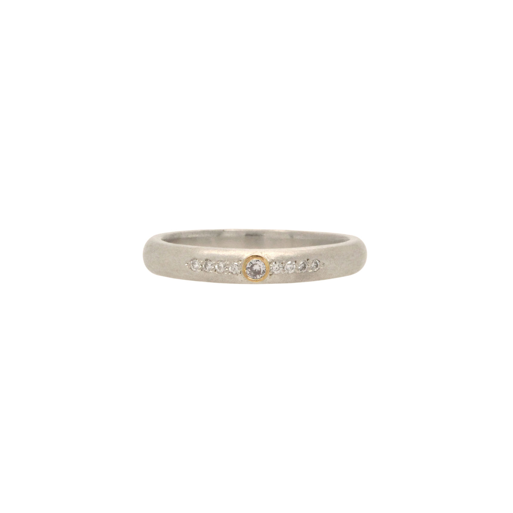 two tone and diamond 'sara' ring