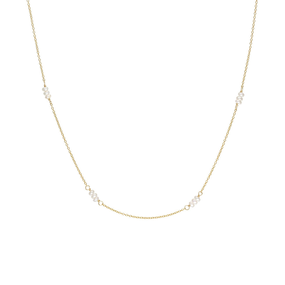 'luna' freshwater pearl station necklace