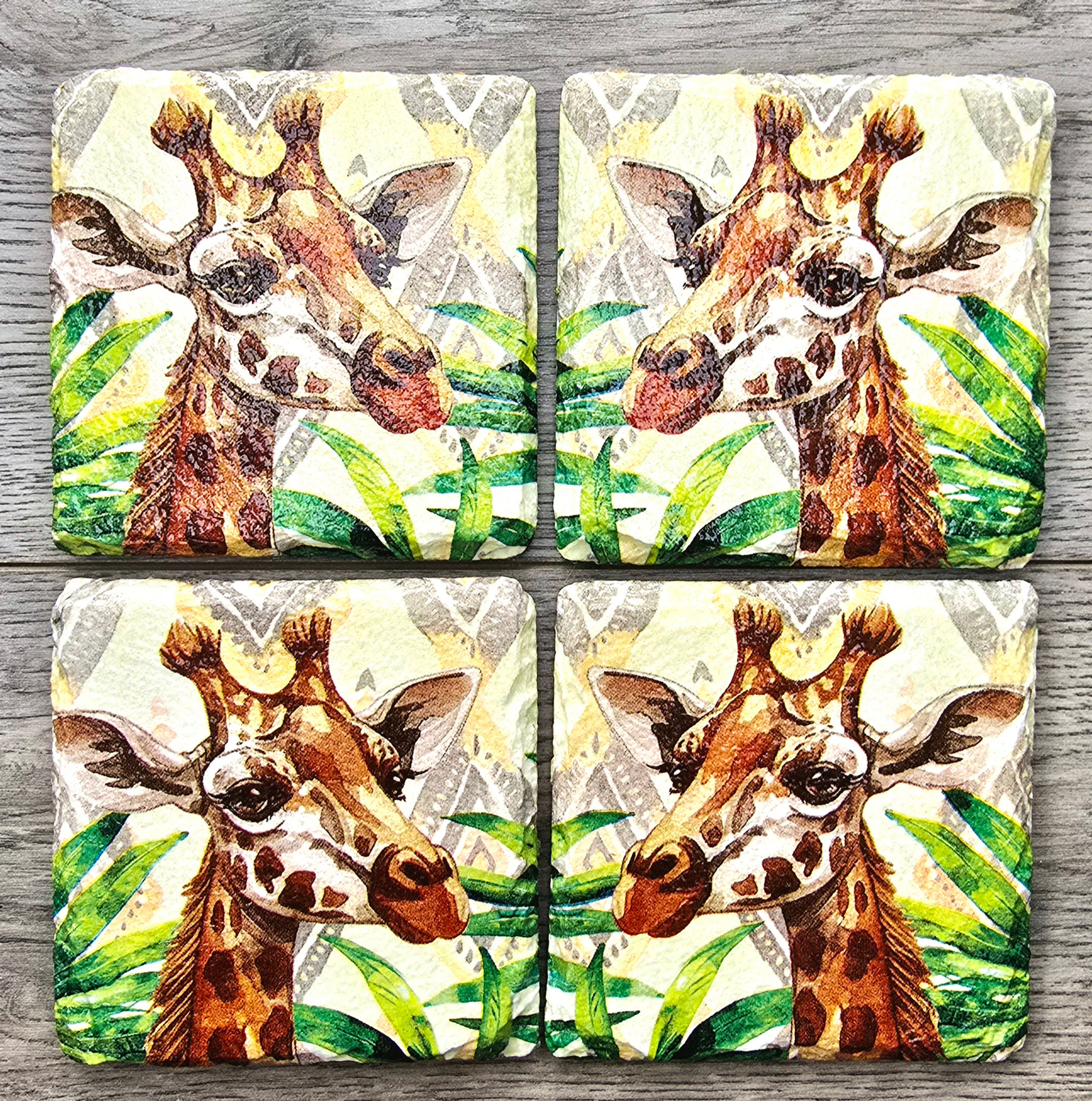 Giraffe Slate Coasters