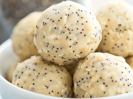 No-Bake Lemon Poppyseed Protein Balls
