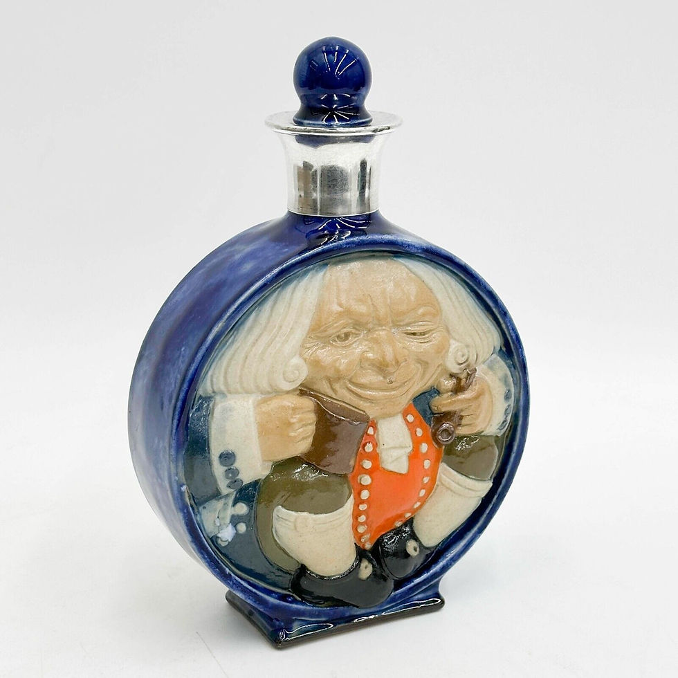 Thumbnail: Doulton Lambeth Porcelain Asprey Silver Toby Philpot The Best is Not too Good