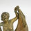 Thumbnail: Franz Bergman Austrian Gilt Bronze Figurine Big Windy Day Woman with Skirt