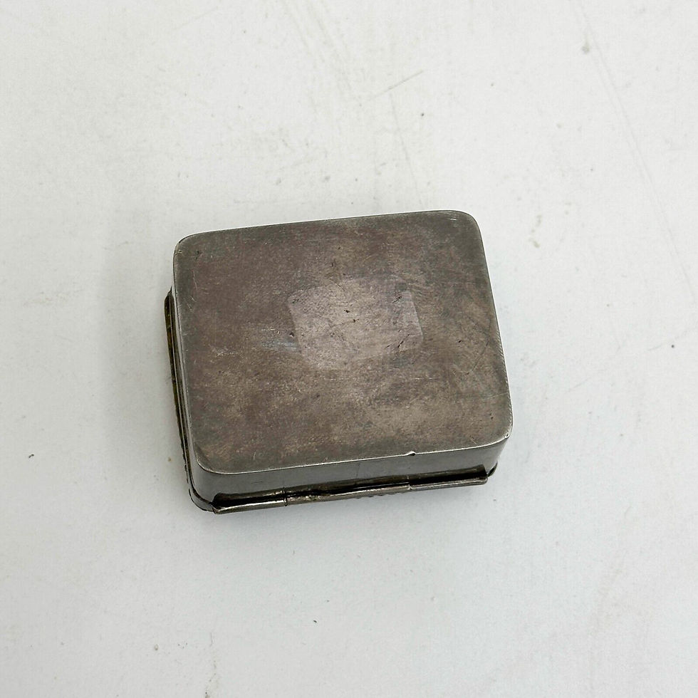 Thumbnail: Austrian Silver Filigree Enamel and Stone Snuff Box early 20th century