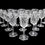 Thumbnail: 15 Baccarat France Cut Glass Claret Wine Goblets in Malmaison Signed