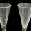 Thumbnail: Pair English 17.75 inch Long Stem Wine Goblets, Air Twist Stem, 20th Century