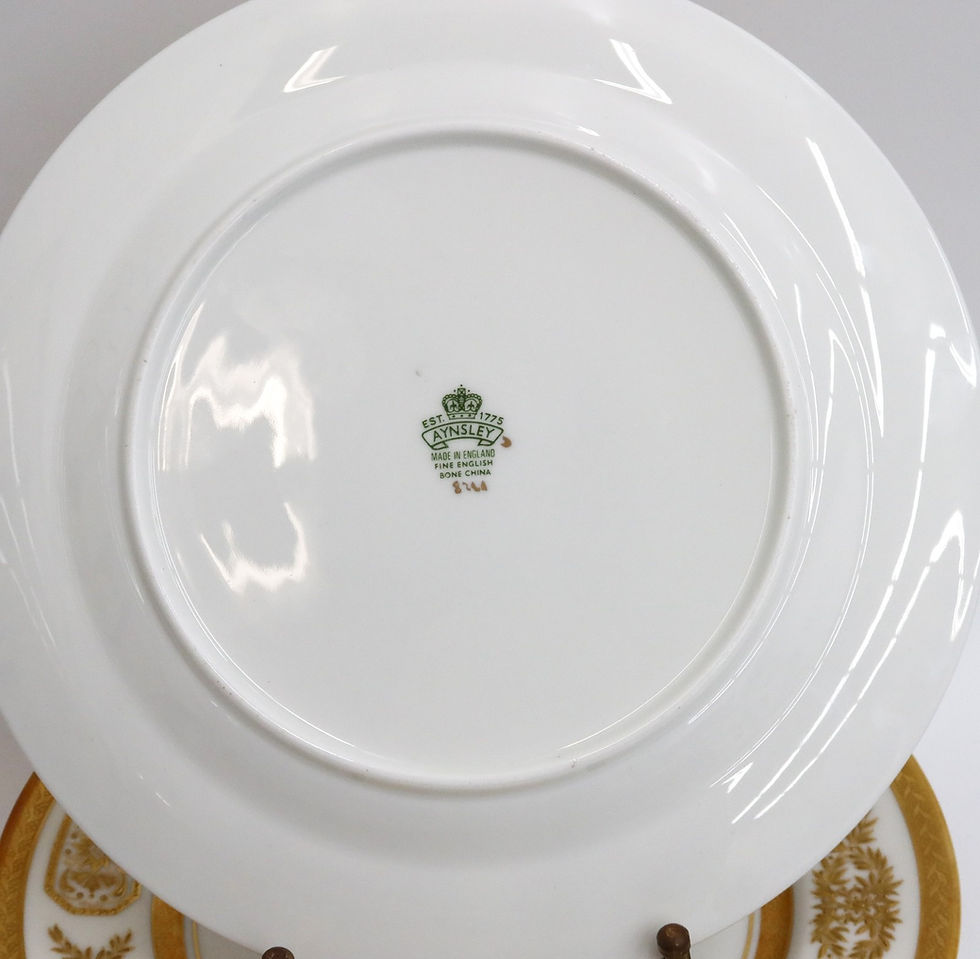 Thumbnail: 11 Aynsley England Porcelain Salad or Dessert Plates in Engagement 8220 c1940